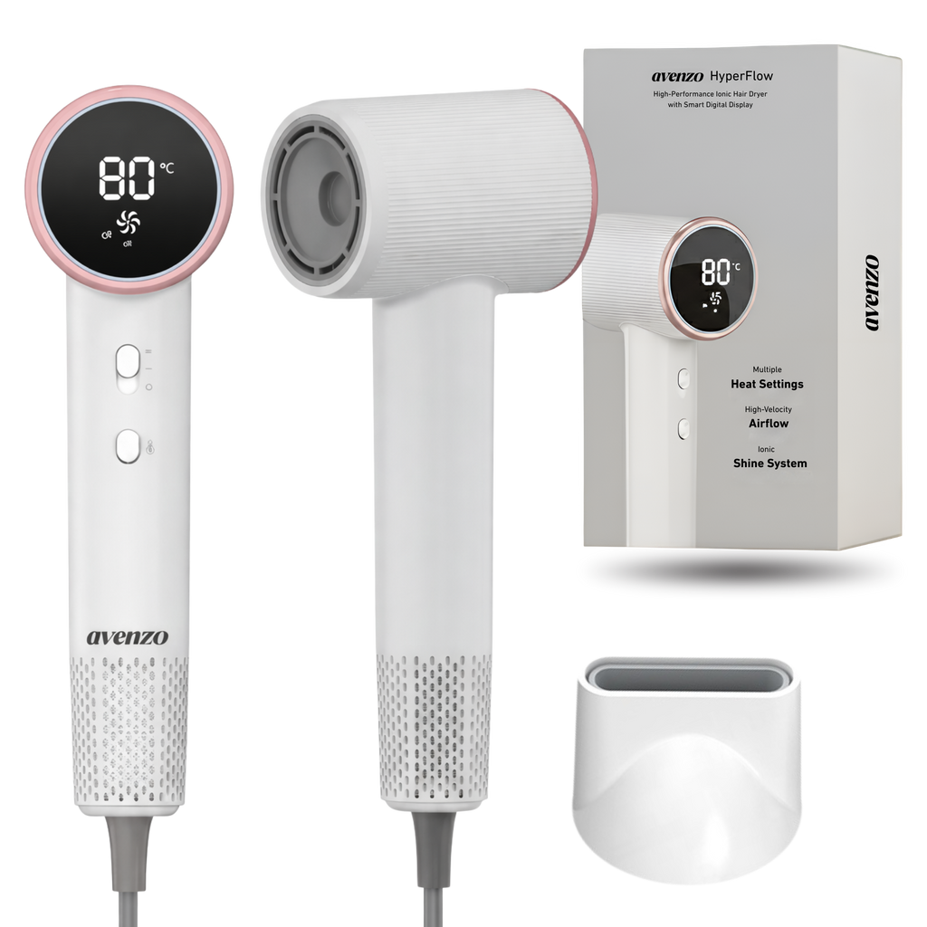 Avenzo Föhn met Digitaal Display – Warmte onder Controle